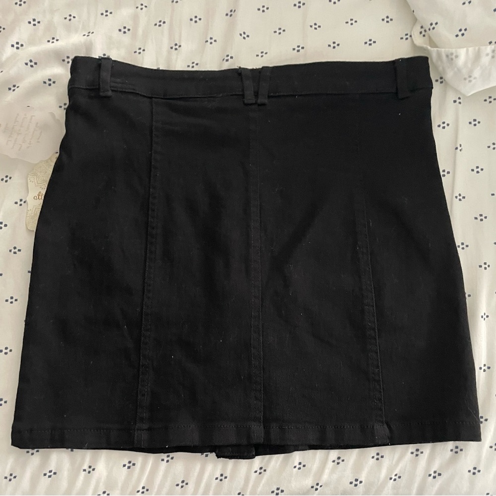 Altar’d State black button front denim skirt size L, never worn